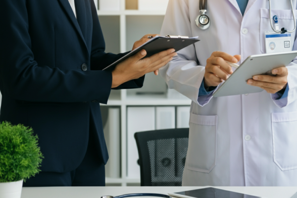 medical practice consultant and doctor