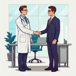 doctor and consultant partnering