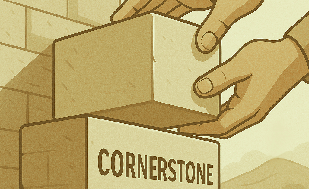 placing cornerstone