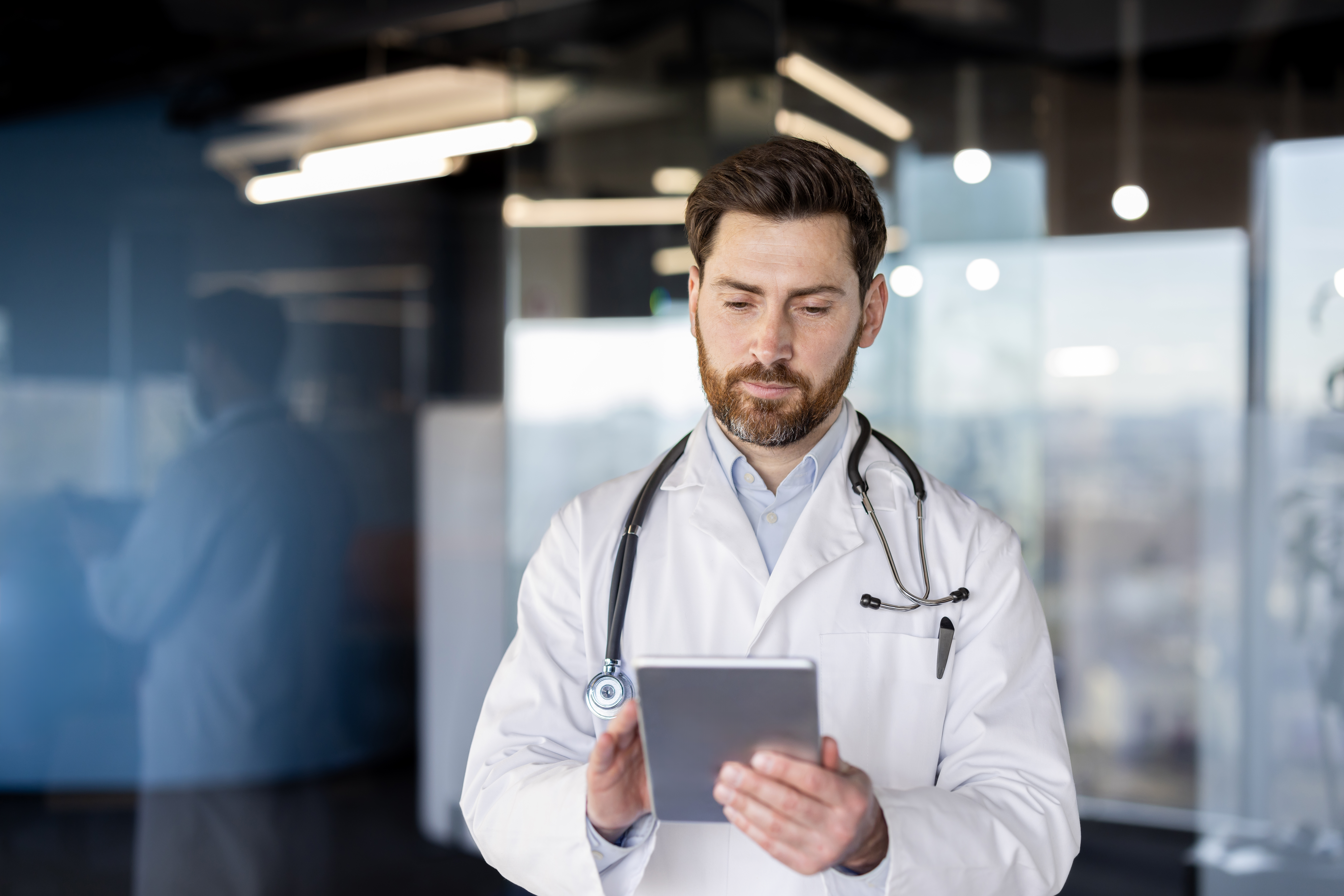 Doctor preparing business plan for a new medical practice launch